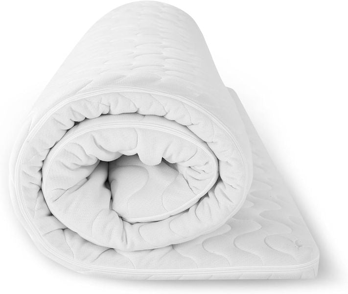 Oeko-Tex zertifizierter 7-Zonen Kaltschaum-Topper H2, 7 cm hohe komfortable Matratzenauflage fuer Boxspringbetten und Schlafsofas 160 x 200 cm