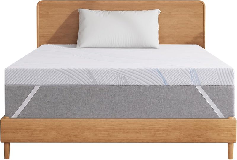 Rutschfeste Memory-Schaum Matratzenauflage mit abnehmbarem waschbarem Bezug, 5 cm Dicke 140 x 200 cm
