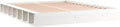 Weiss lackiertes Massivholz-Doppelbett, robustes Holzschlafbett mit Lattenrost 160 x 200 cm
