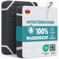 Zwei Stueck atmungsaktive antiallergische Baumwoll-Matratzenschoner, wasserdichte milbenfreie waschbare Schutzauflagen 160 x 200 cm