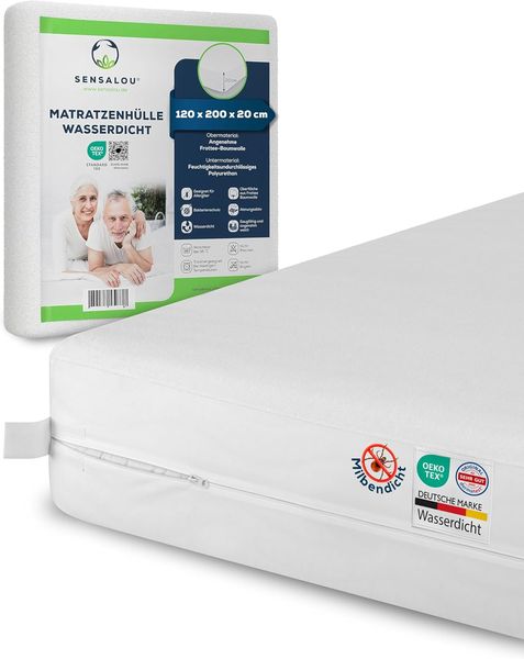 Antiallergische atmungsaktive Matratzenhuelle, passend fuer Matratzen der Groesse 120 x 200 x 20 cm