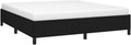 Schwarzes gepolstertes Stoffdoppelbett mit Stuetzfuessen und Lattenrost, stabiler Bettrahmen 160 x 200 cm